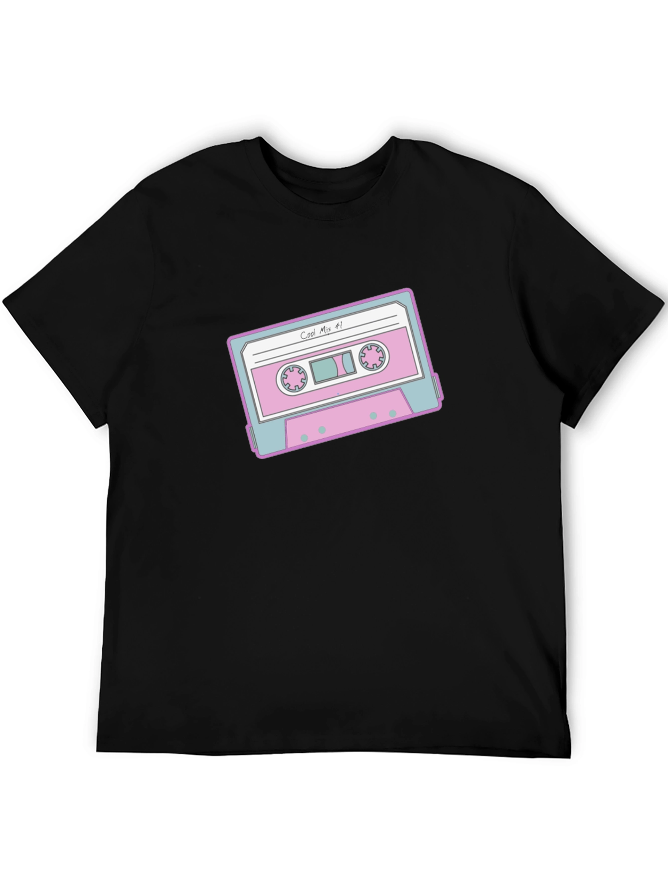 Black Retro Cassette Tape Graphic Tee view 5