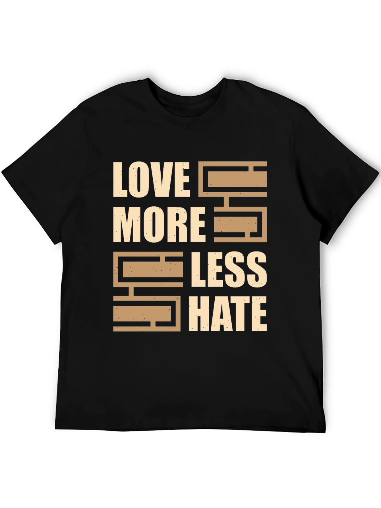 Black Love More Less Hate Graphic T-Shirt view 5