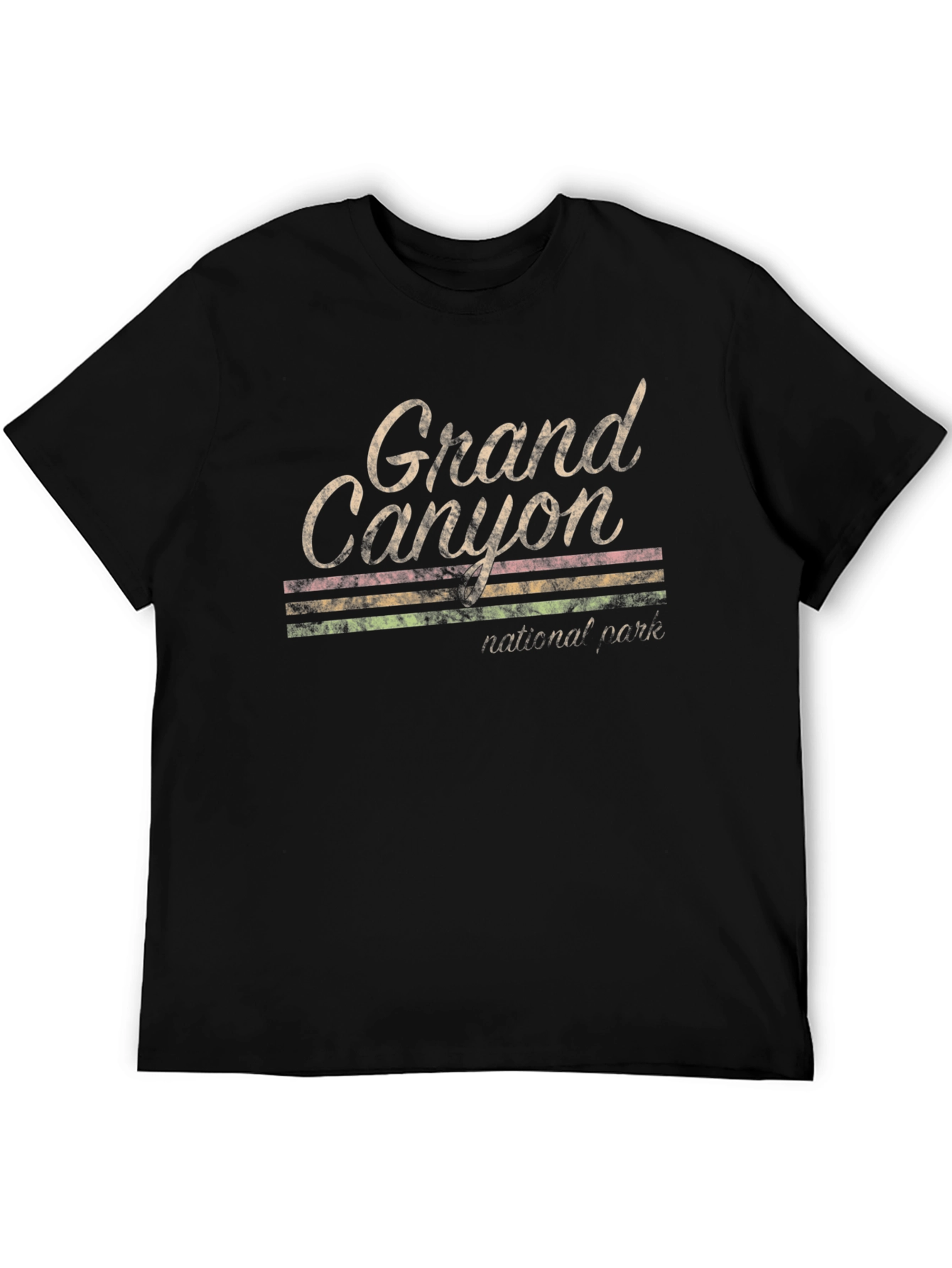 Black Grand Canyon Retro Graphic T-Shirt view 5