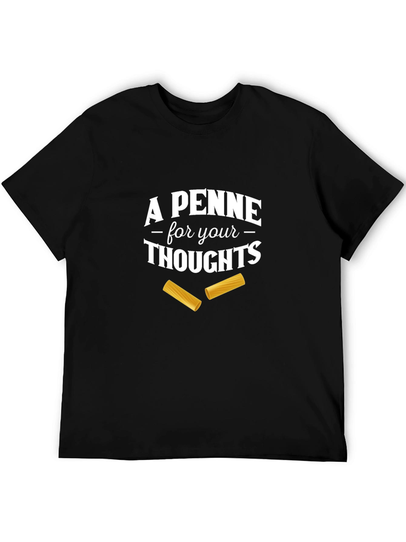 Black A Penne For Your Thoughts T-Shirt view 5