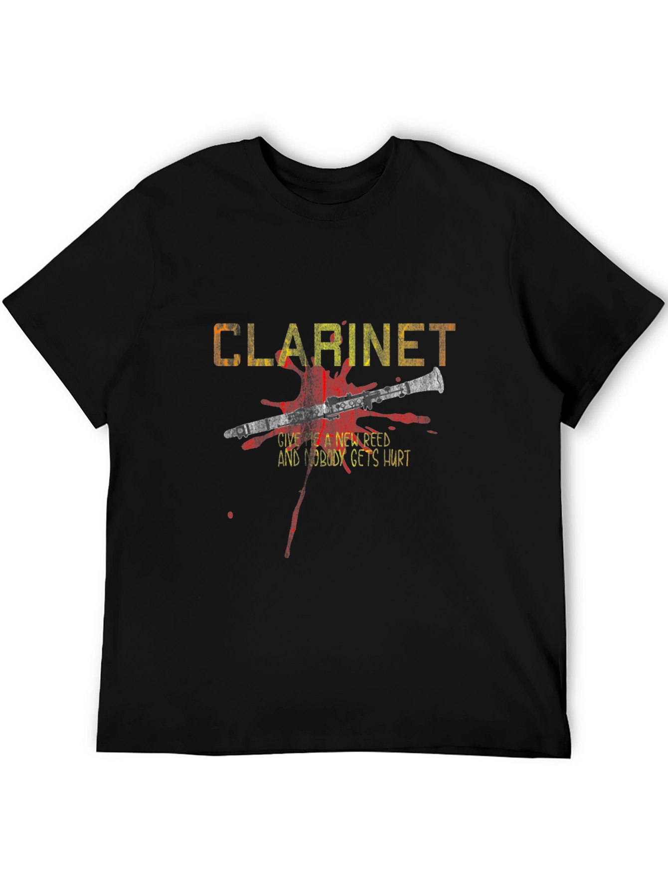 Black Clarinet New Reed T-Shirt - Music Band Tee view 5