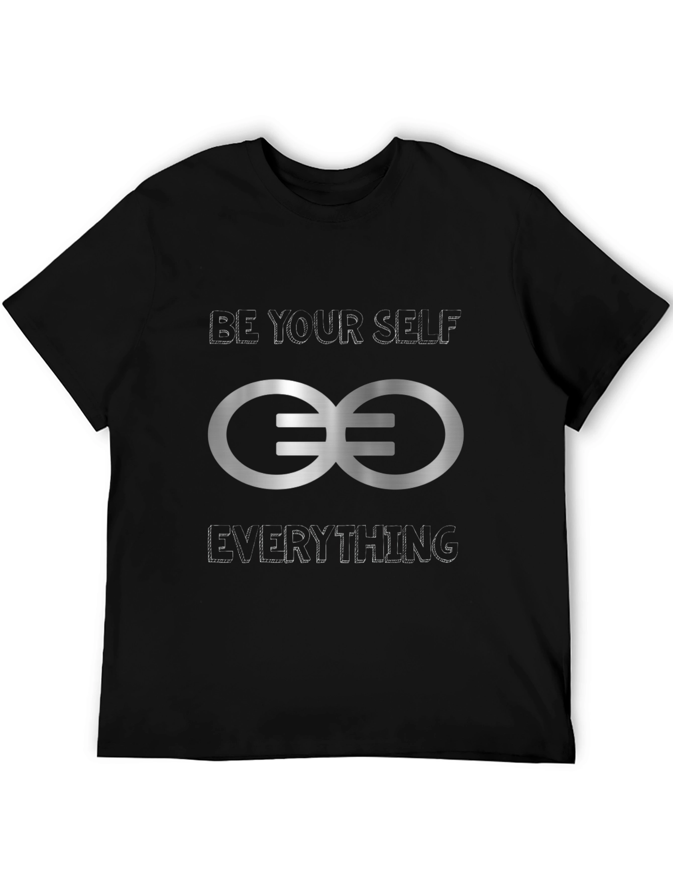 Black Be Yourself T-Shirt with Infinity Symbol view 5