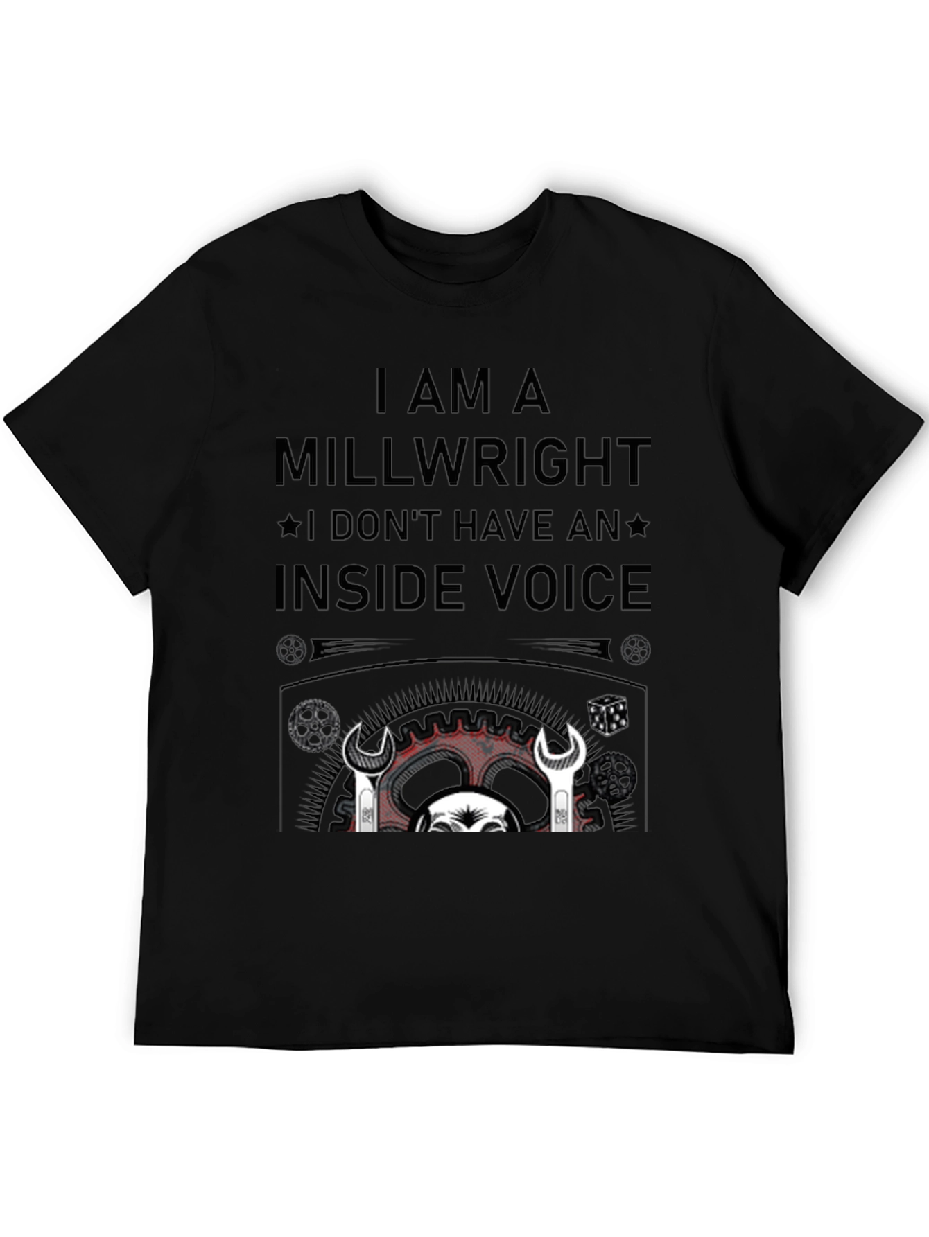 Black Millwright I Don't Have an Inside Voice Black T-Shirt view 5