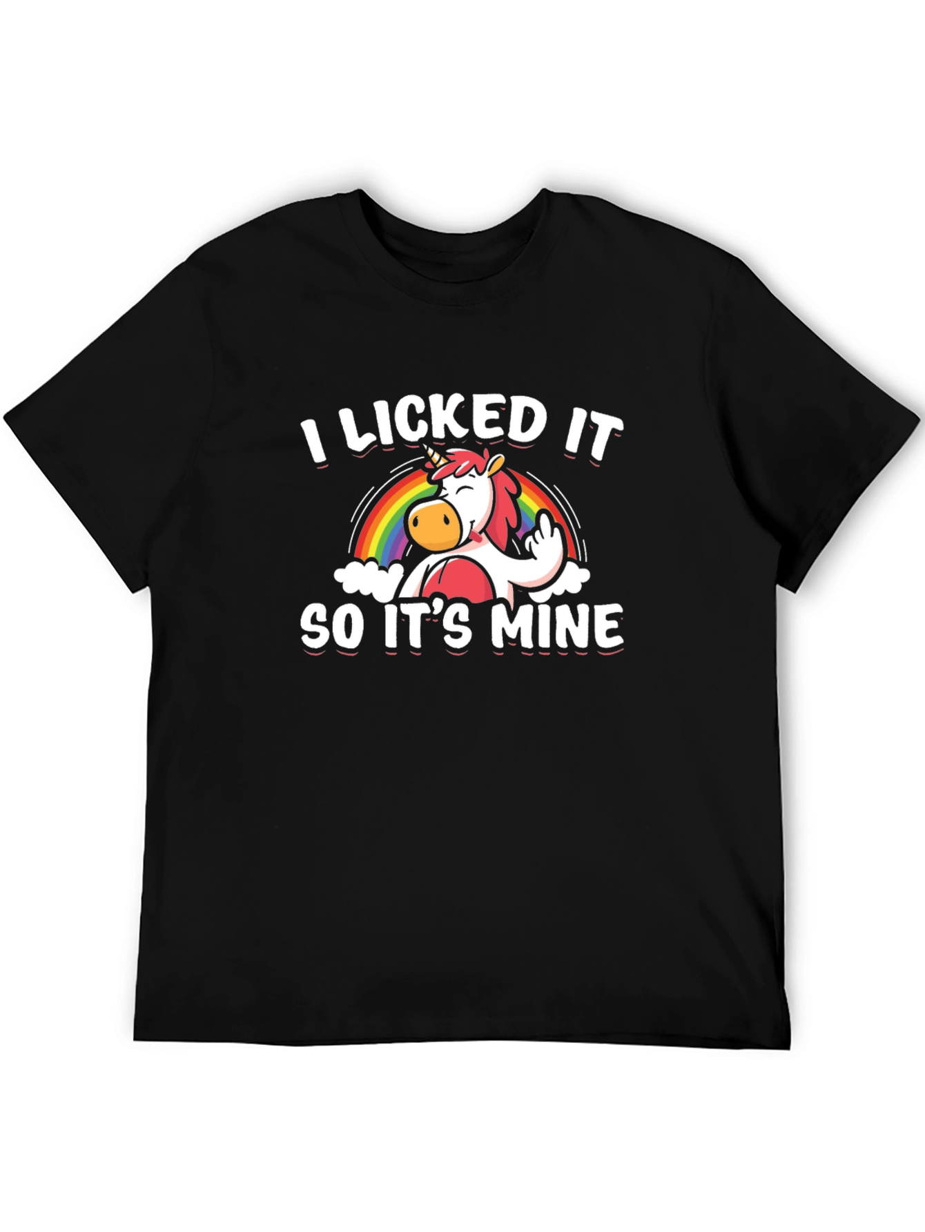Black I Licked It So It's Mine Unisex T-Shirt view 5