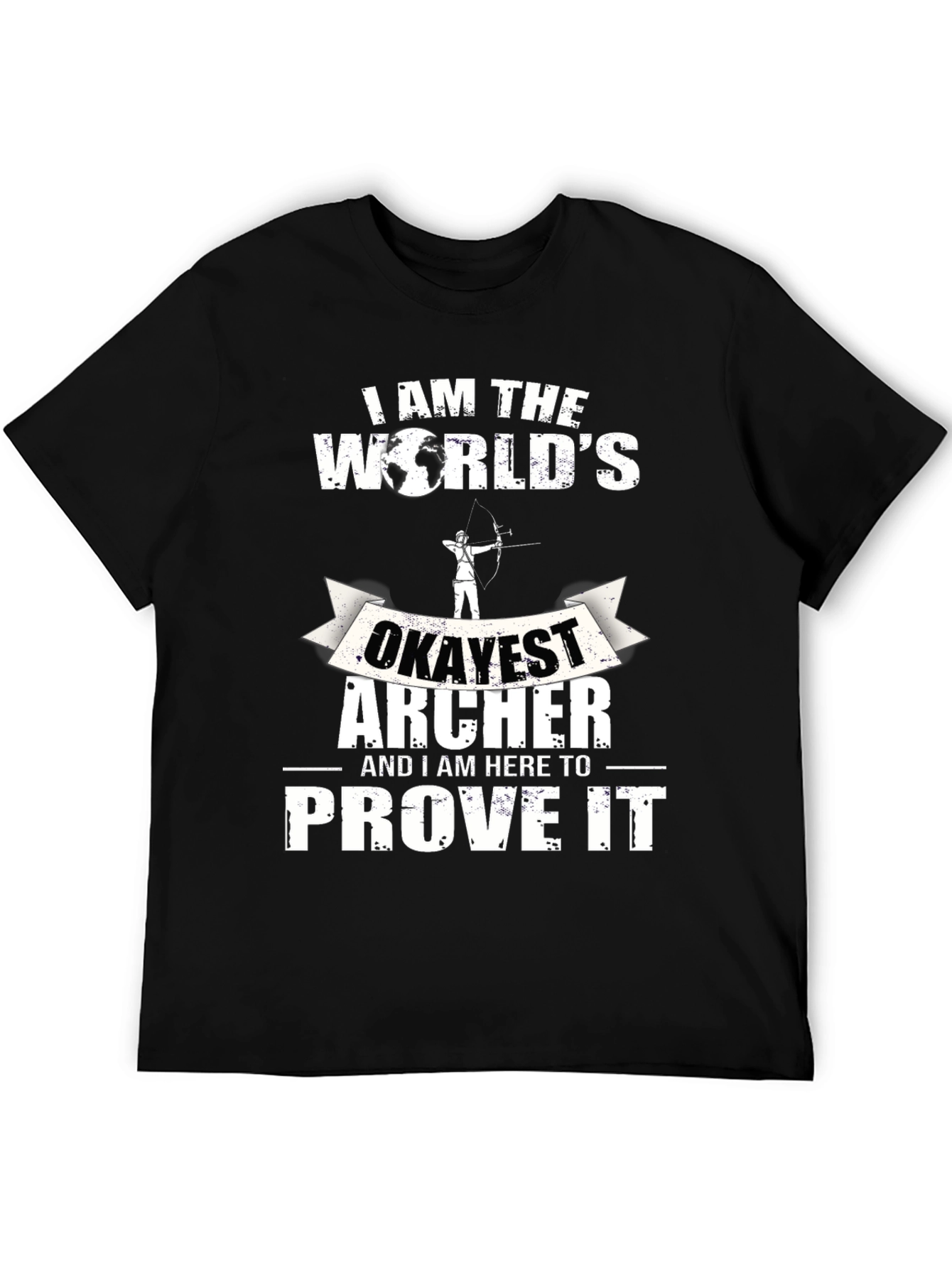 Black Okayest Archer T-Shirt - Novelty Graphic Tee view 5