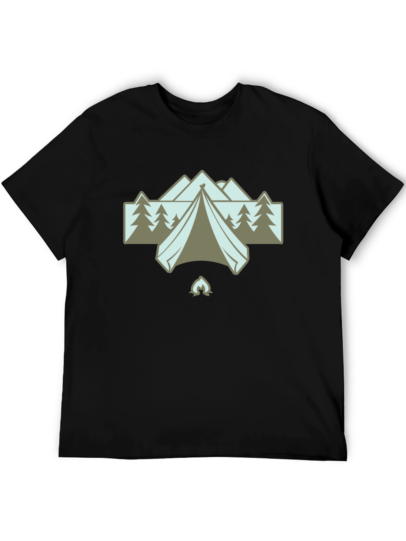 Black Camping Adventure T-Shirt - Outdoors Graphic Tee view 5