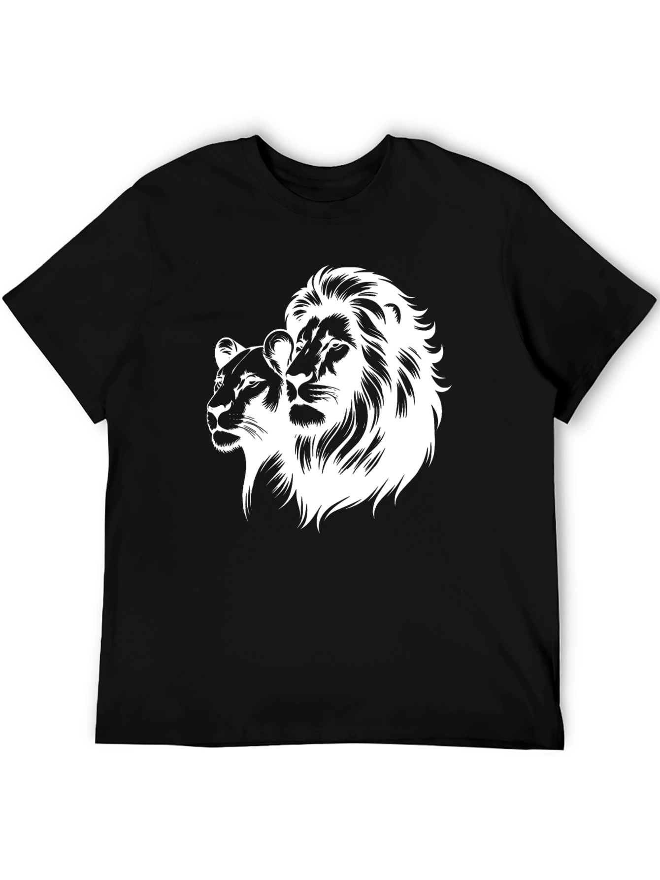 Black Lion Pride Graphic Tee - Black Cotton T-Shirt view 5