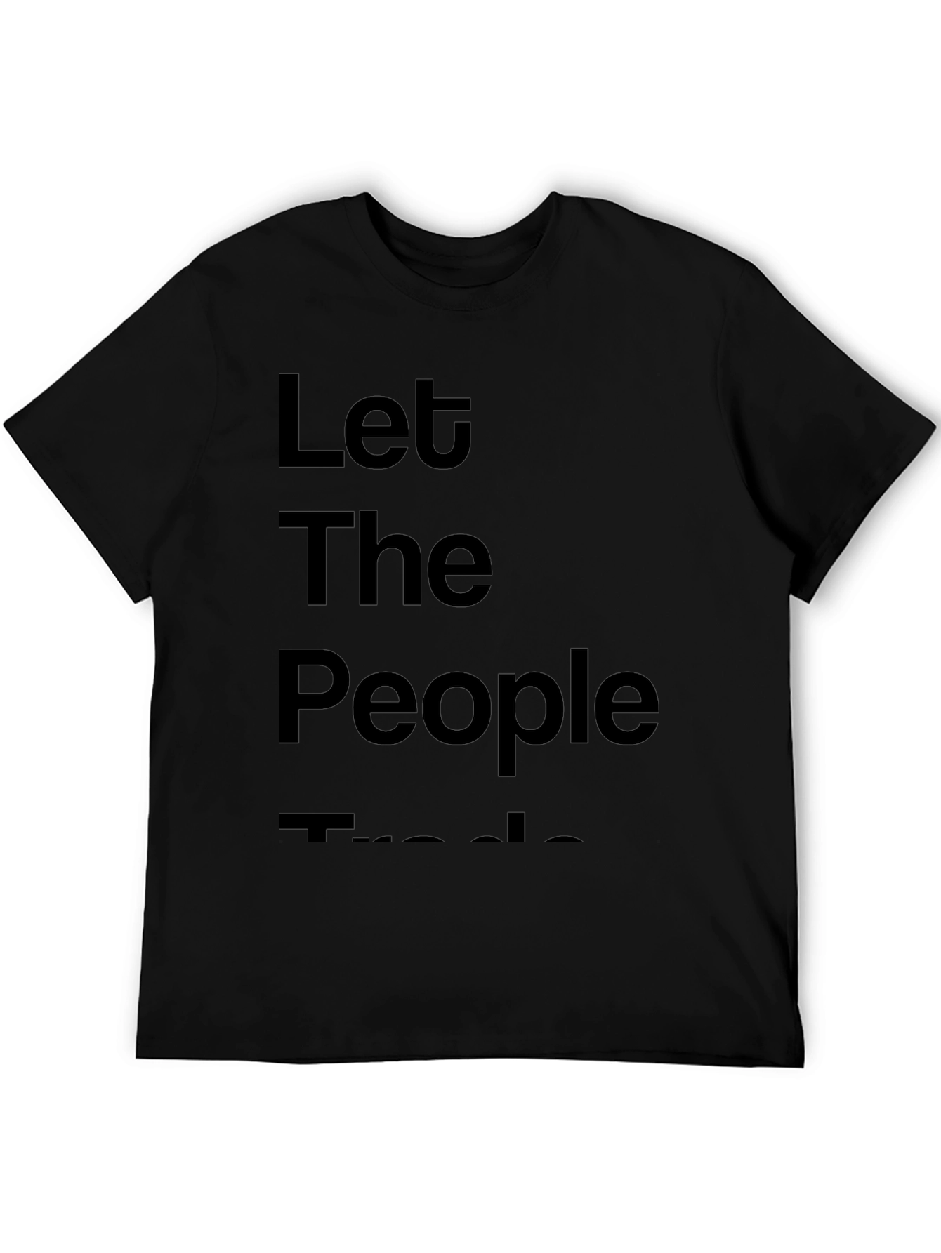 Black Let The People Trade Graphic Tee - Black view 5