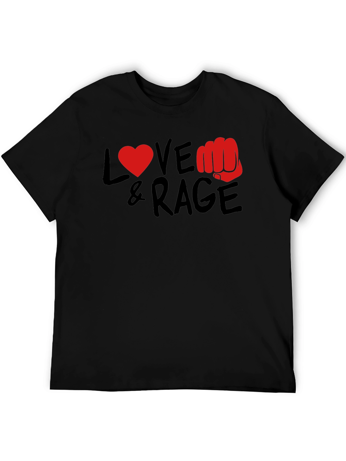 Black Love & Rage Graphic T-Shirt - Black view 5