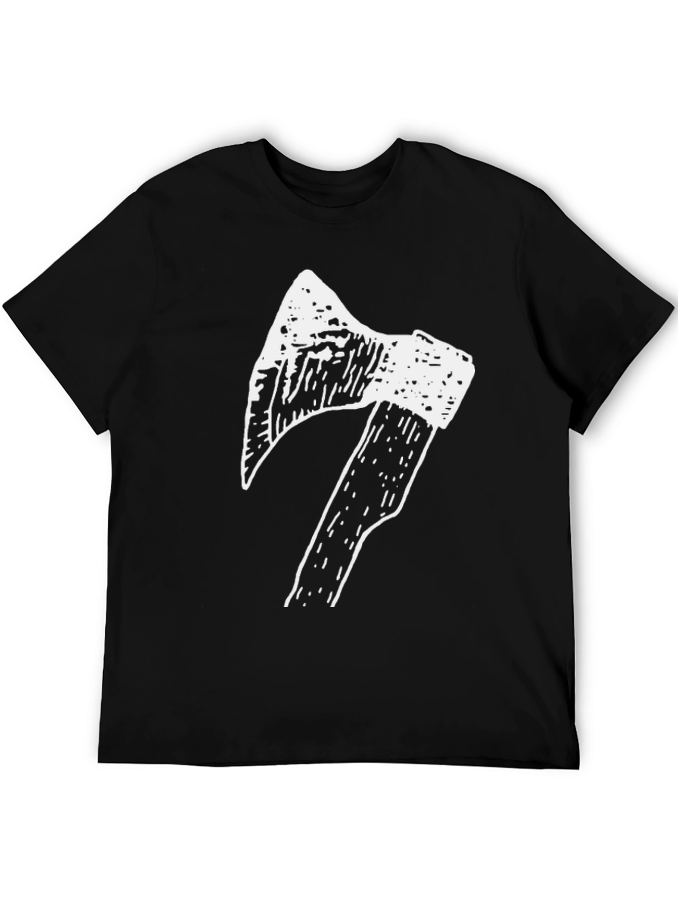 Black Axe Graphic T-Shirt - Black Cotton Tee view 5