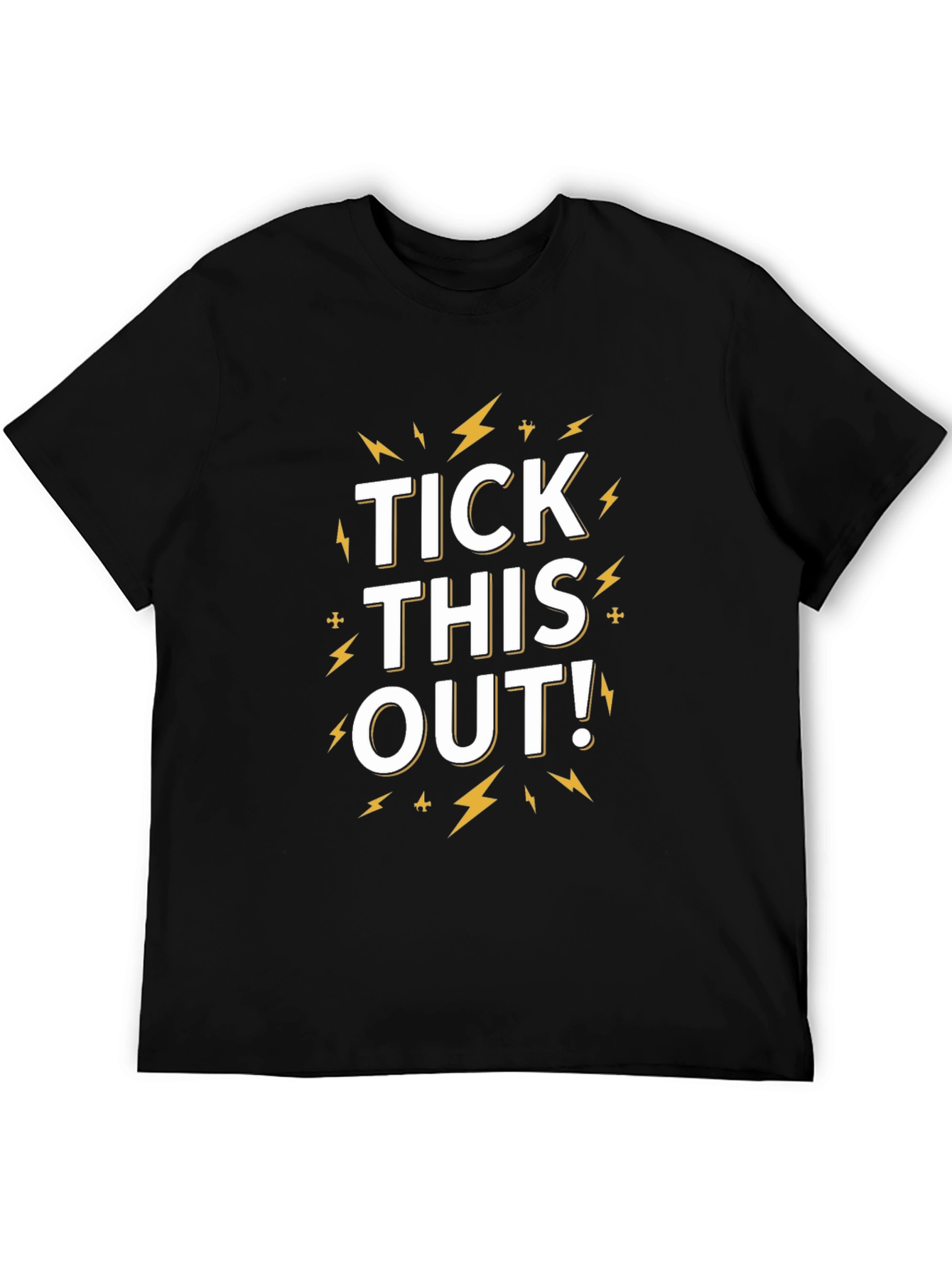 Black Tick This Out! Novelty Graphic Tee - Black view 5
