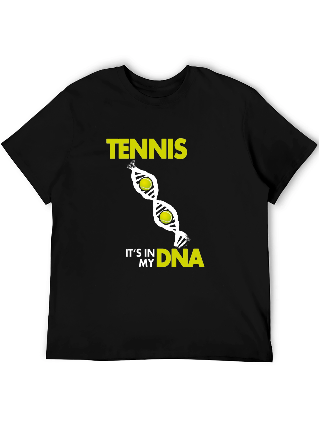 Black Tennis DNA Black T-Shirt - Ace Your Style! view 5