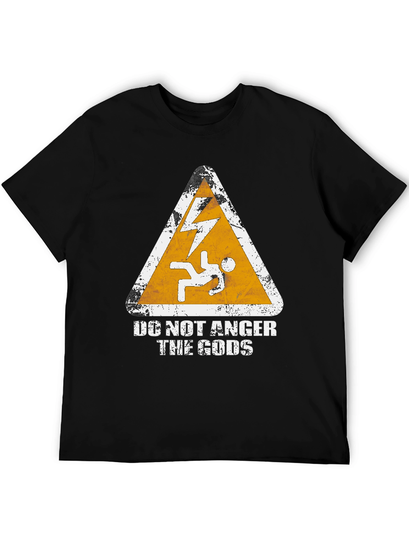 Black Do Not Anger the Gods Graphic Tee - Black view 5