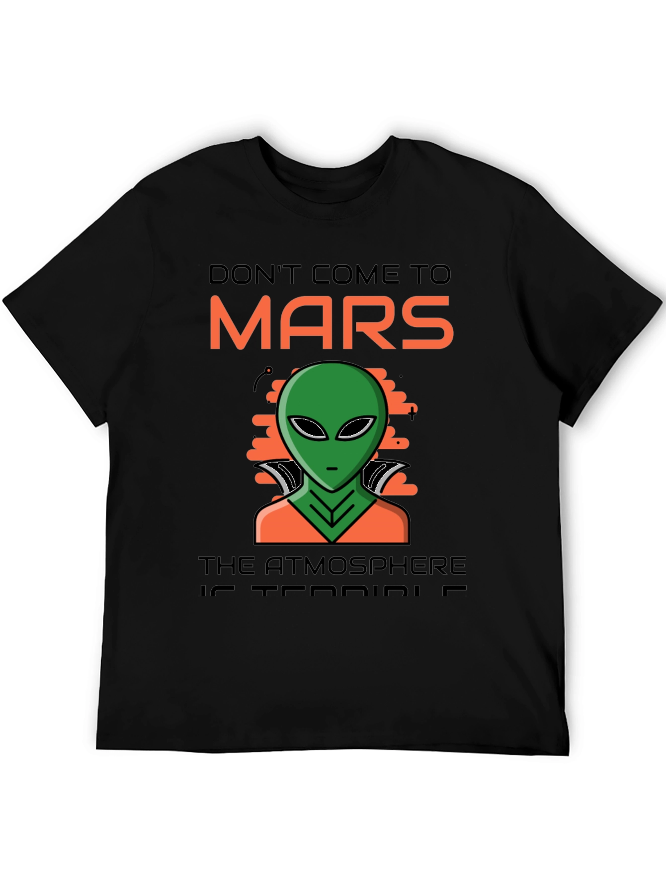Black Don't Come To Mars Alien Graphic T-Shirt view 5