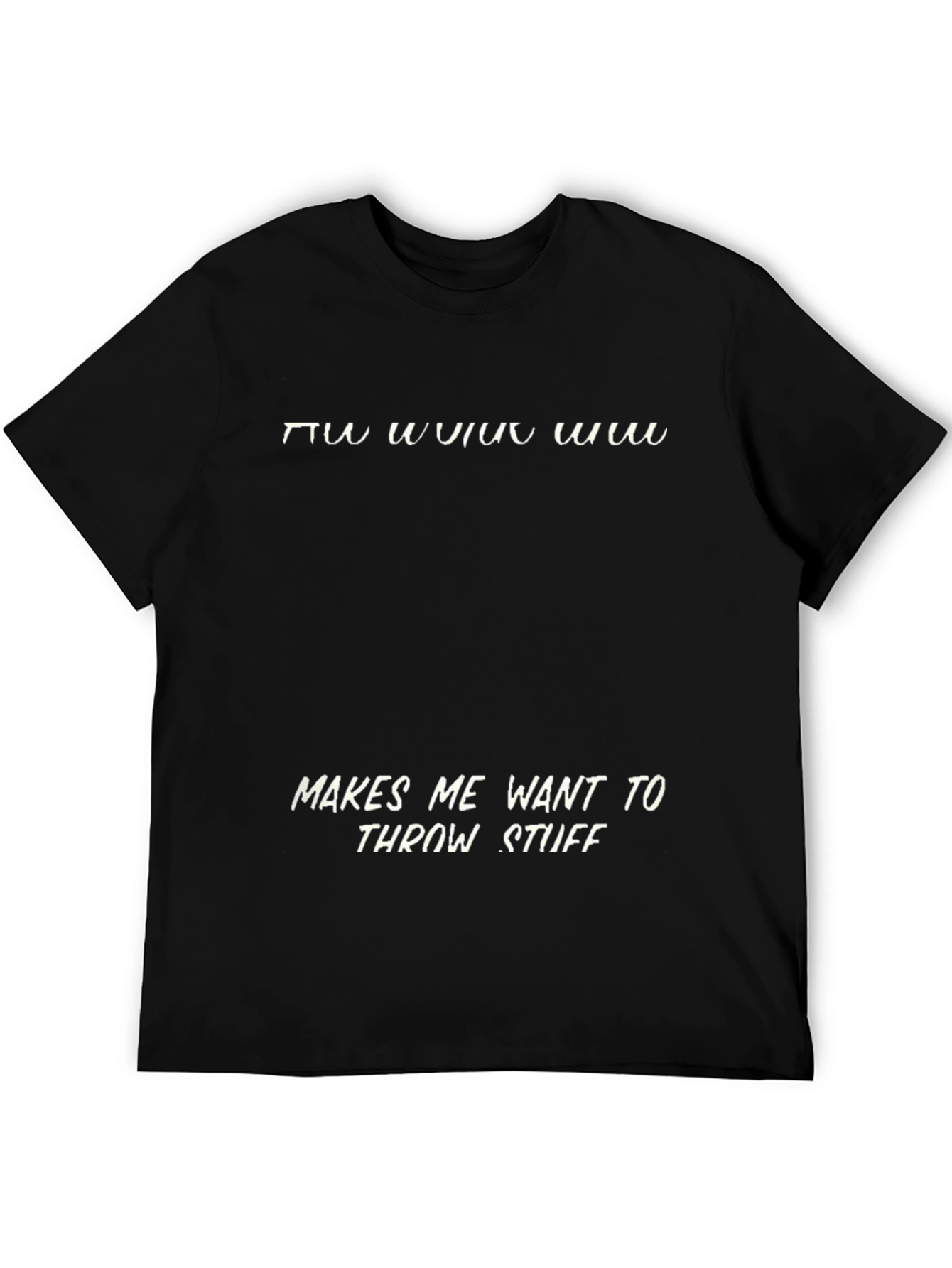 Black "My Opinion Offends You" Novelty Graphic T-Shirt view 5