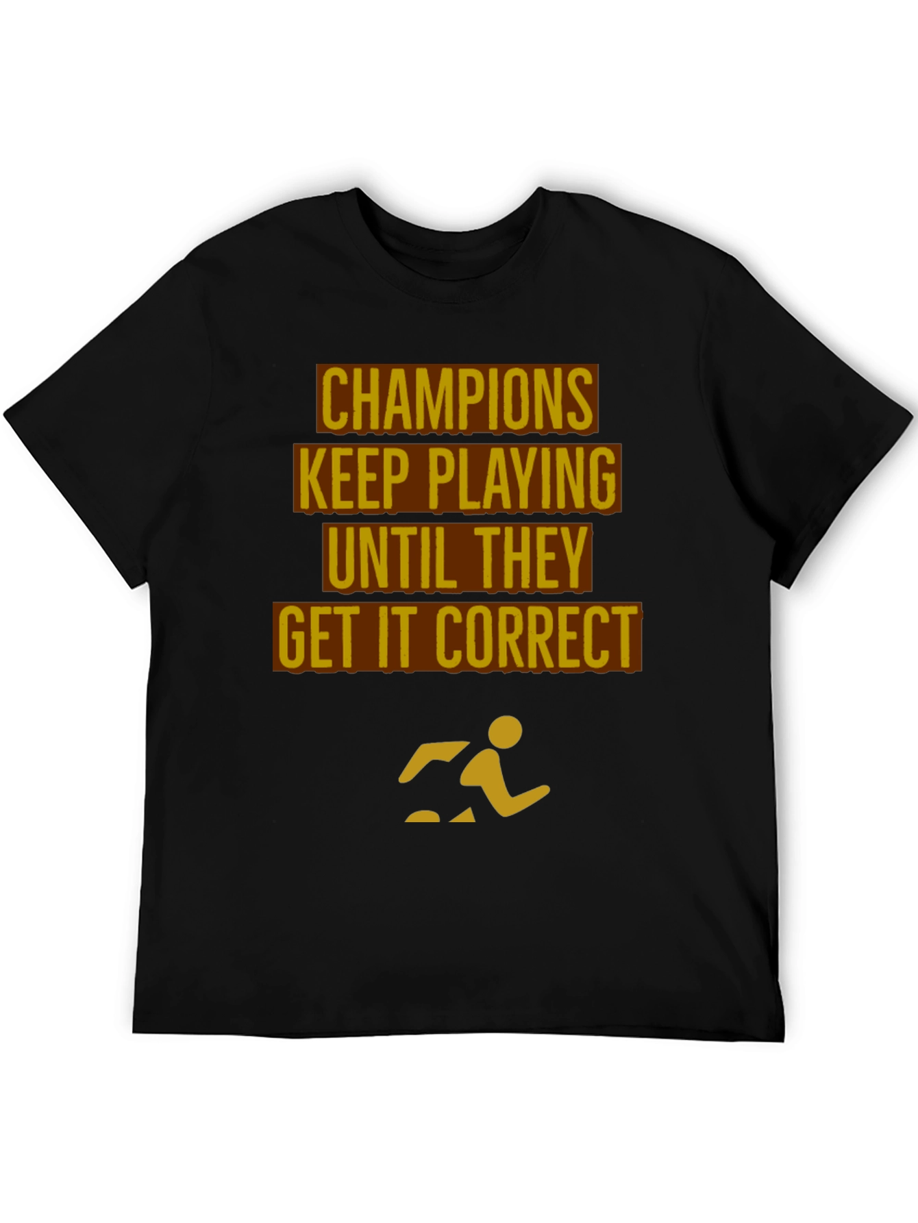 Black Champions Motivational Black T-Shirt view 5