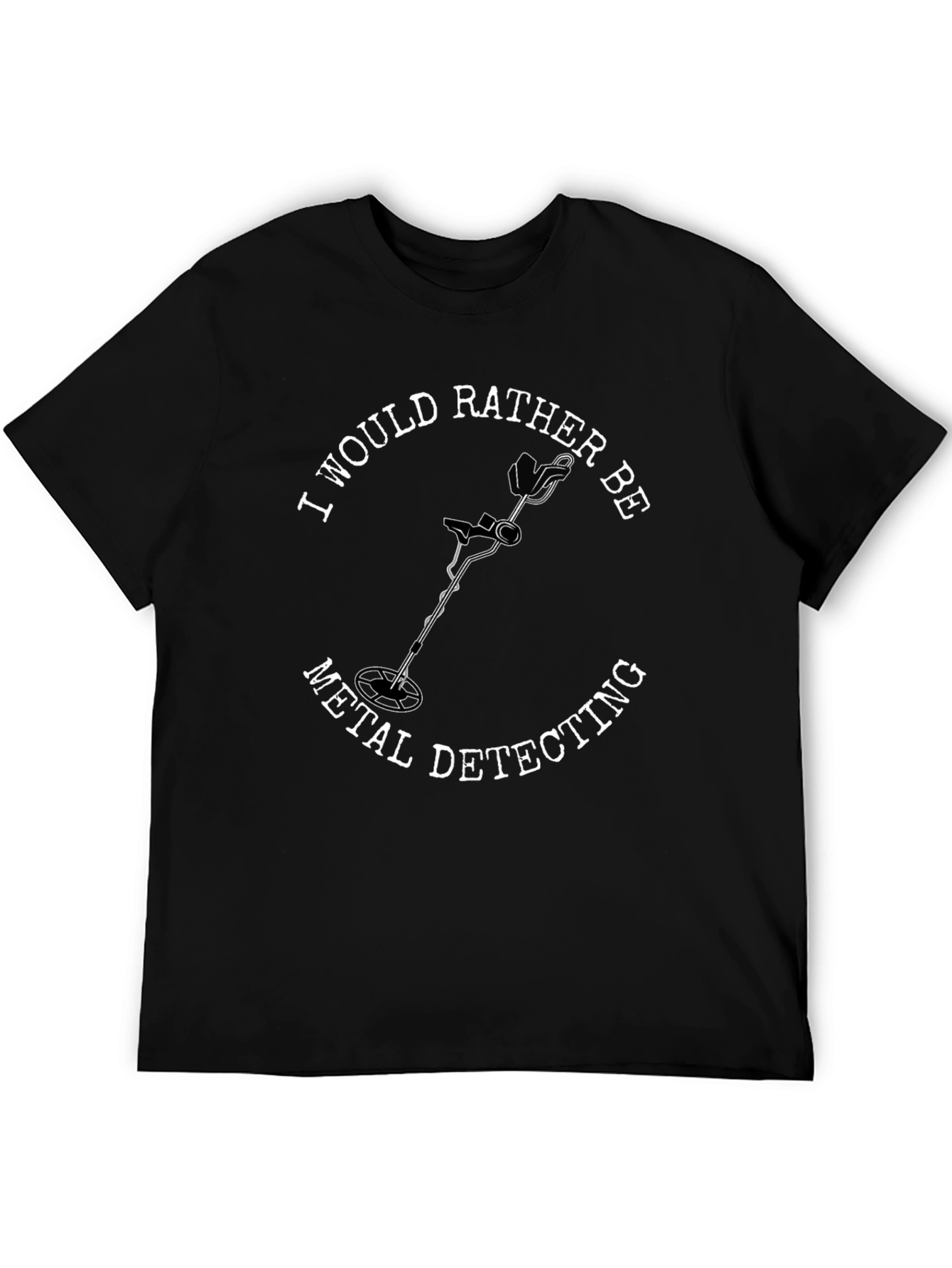 Black Metal Detecting Enthusiast Black T-Shirt view 5