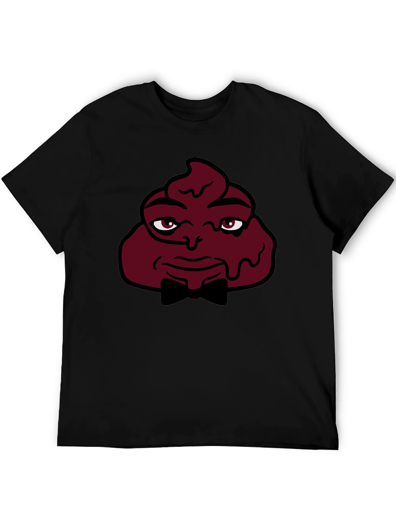 Black Funny Poop Emoji Man T-Shirt - Black view 5