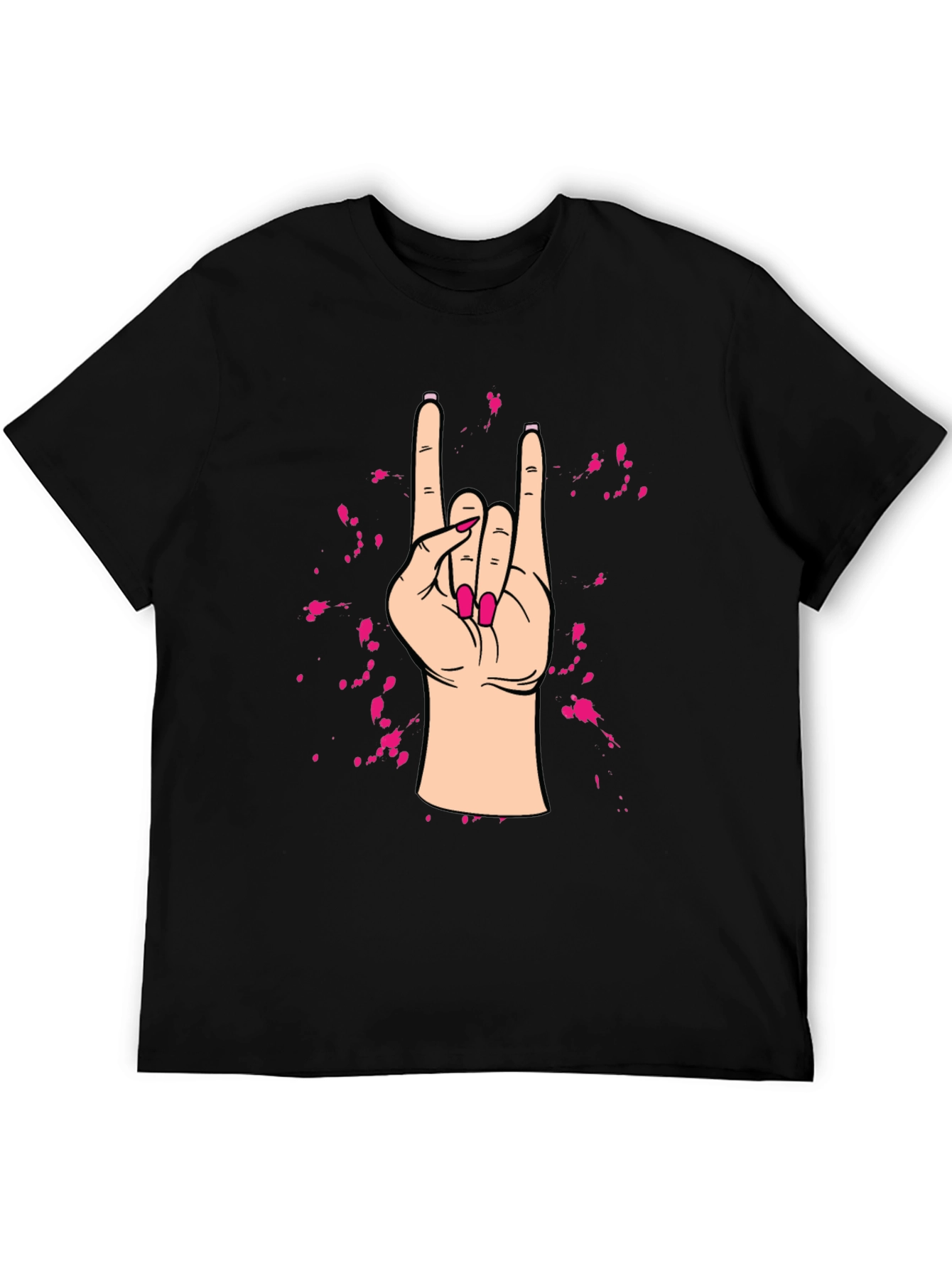 Black Rock On Hand Black T-Shirt view 5