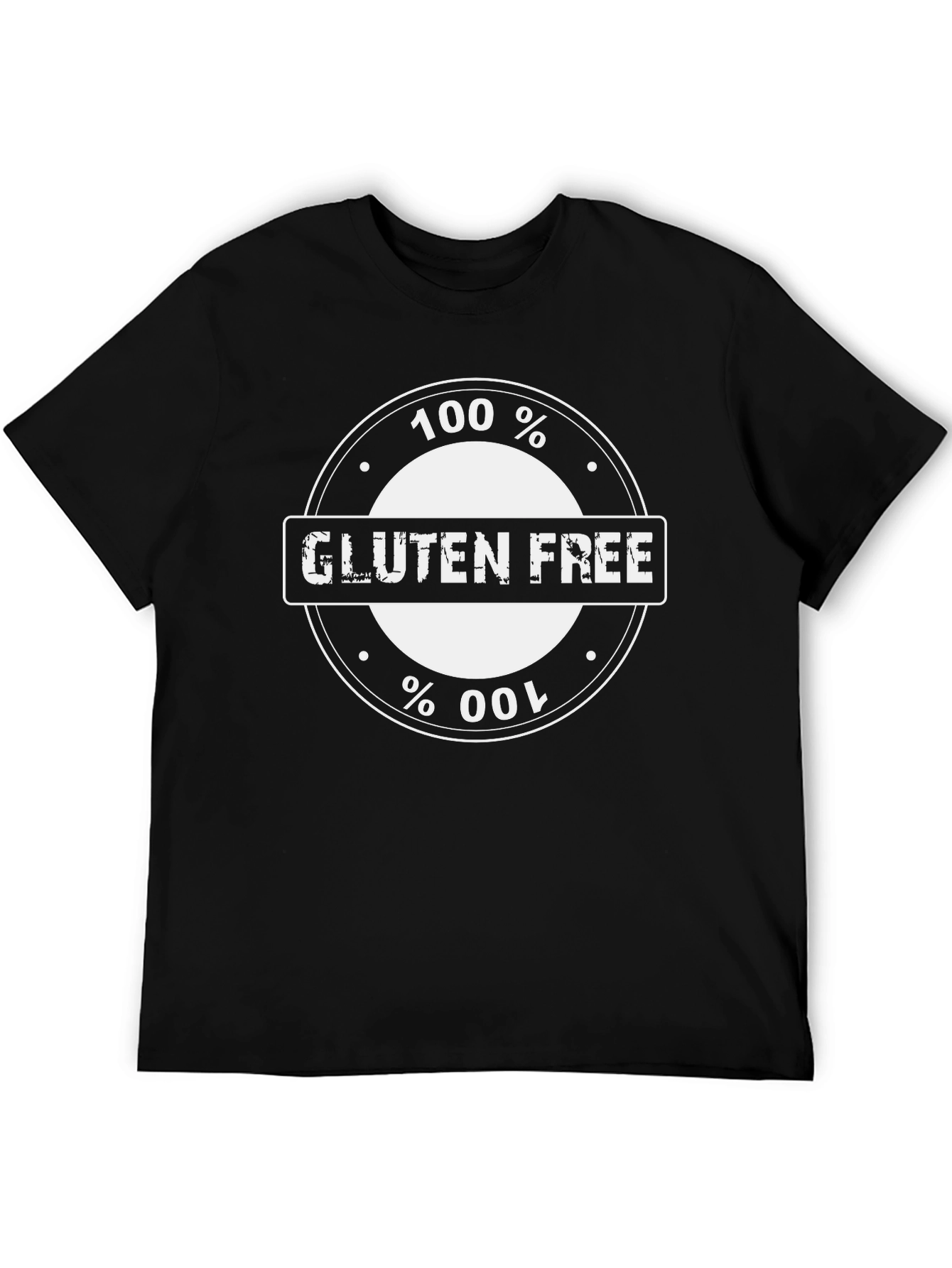 Black 100% Gluten Free Novelty Graphic T-Shirt view 5