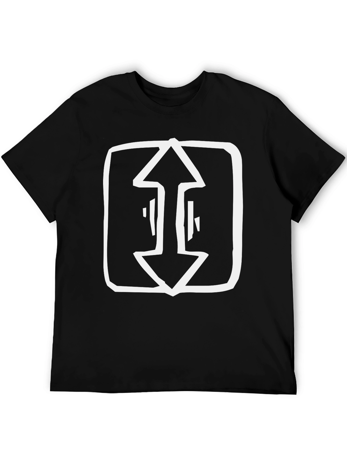 Black Black Graphic Tee - Arrow Design view 5