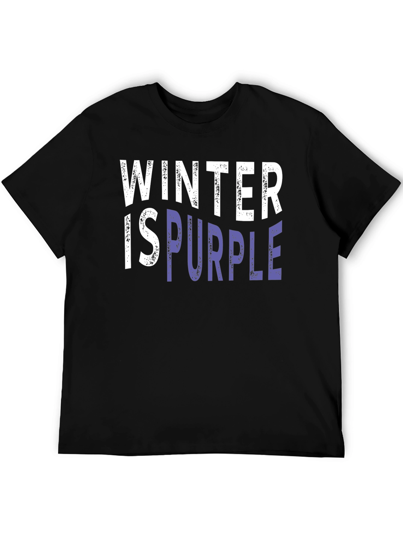 Black Winter is Purple Graphic T-Shirt view 5
