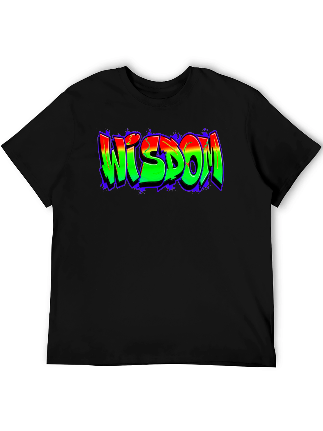 Black Wisdom Graffiti T-Shirt - Urban Streetwear view 5