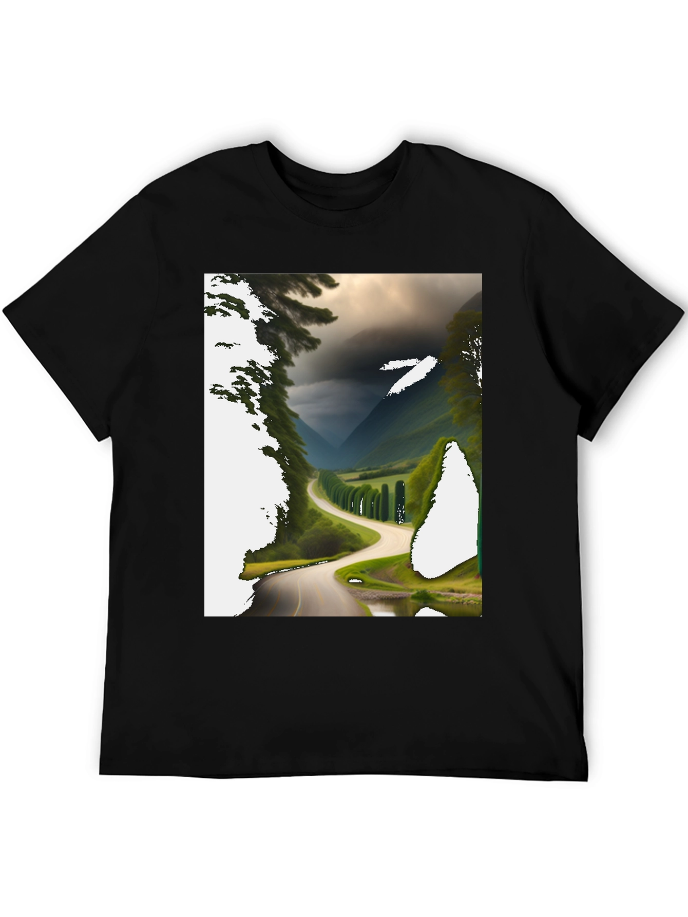 Black Scenic Route Graphic Tee - Black view 5