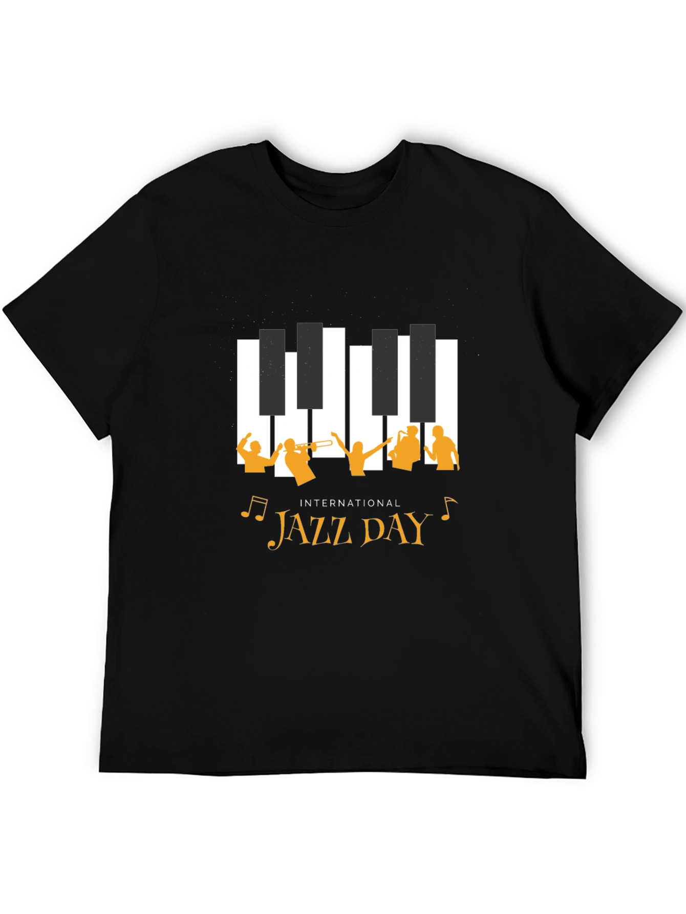 Black International Jazz Day Black T-Shirt view 5