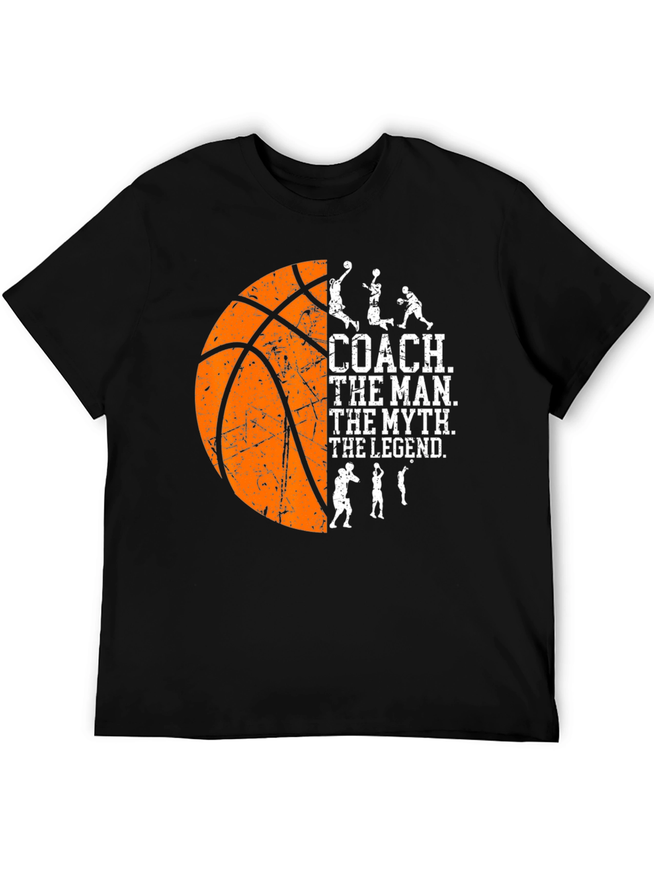 Black Basketball Coach Graphic Tee view 5