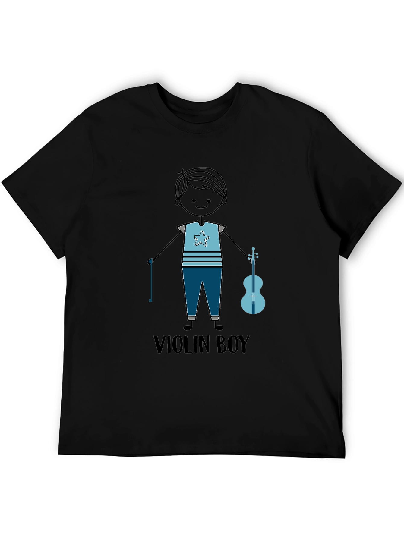 Black Violin Boy Graphic T-Shirt - Musician Tee view 5