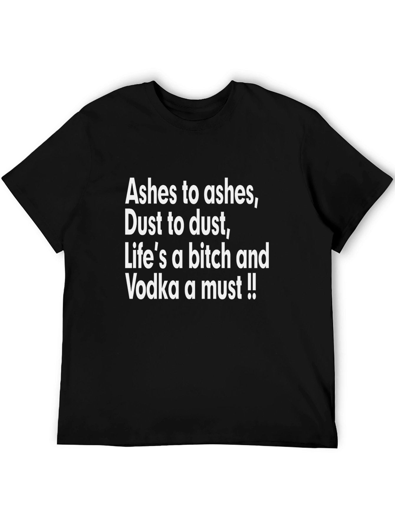 Black Ashes to Ashes Funny Graphic T-Shirt view 5