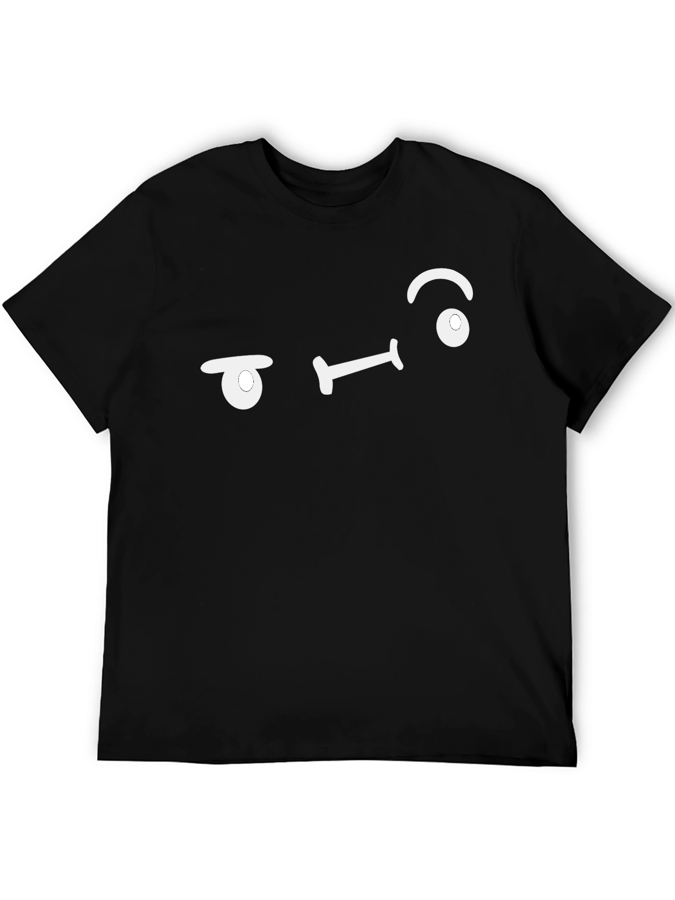 Black Smug Face Black T-Shirt - Unique Graphic Tee view 5