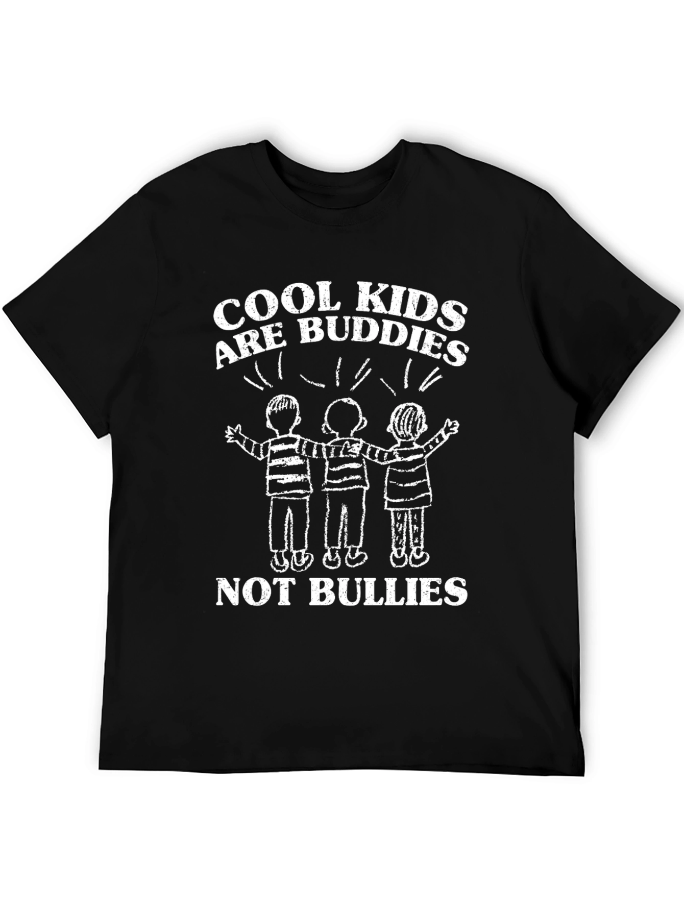 Black Cool Kids Are Buddies Black Graphic Tee view 5