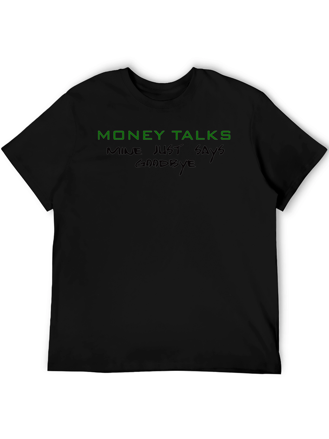 Black Money Talks Graphic Print T-Shirt view 5