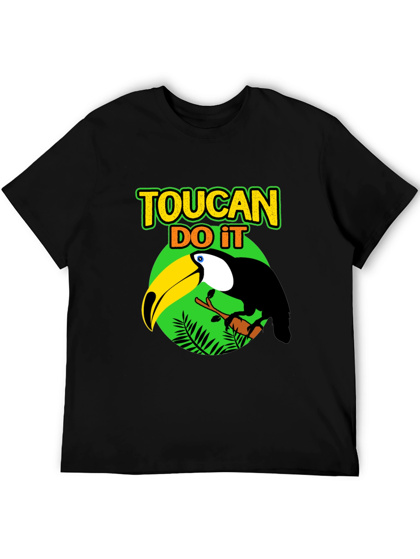 Black Toucan Do It Graphic T-Shirt - Tropical Bird Tee view 5