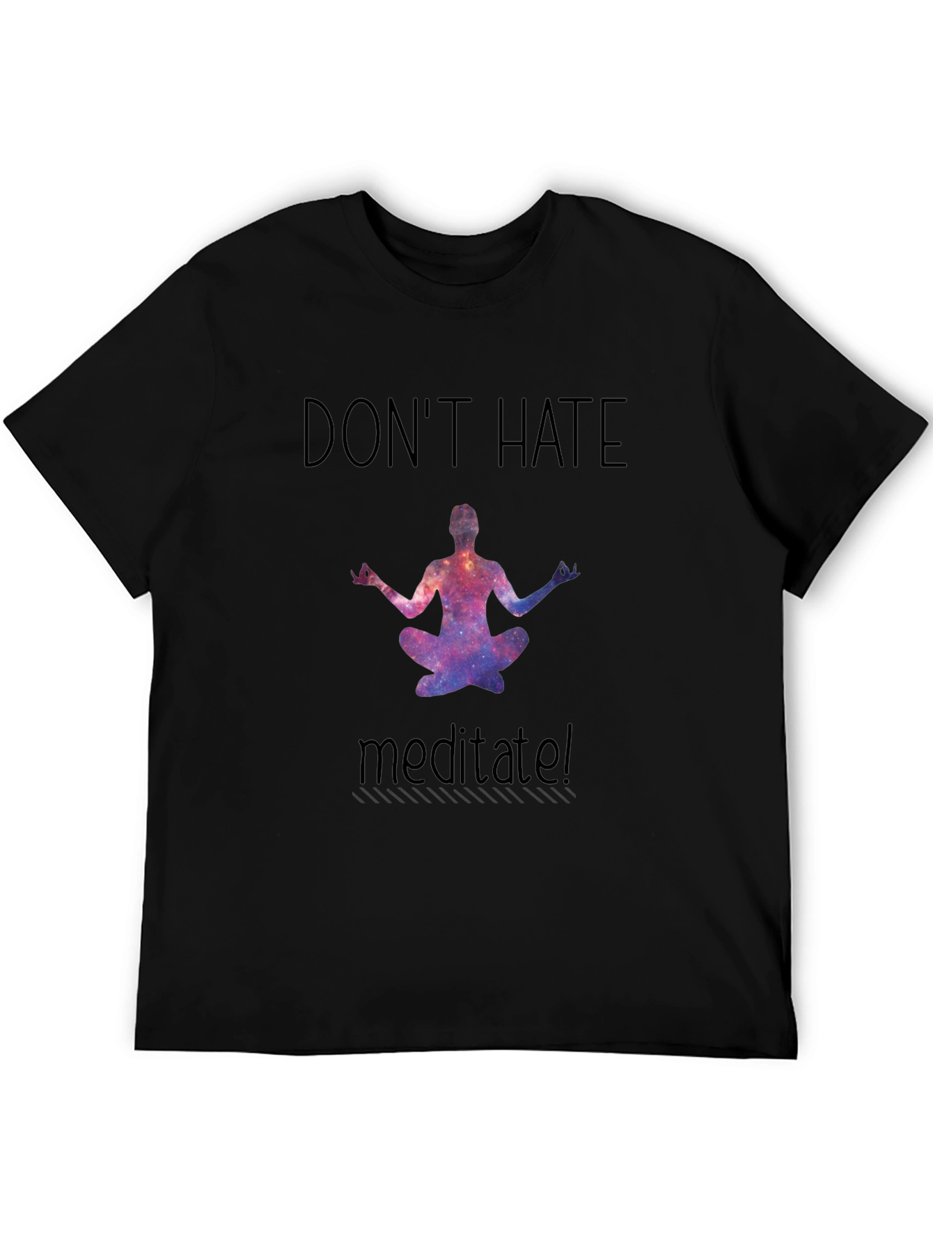 Black Don't Hate Meditate T-Shirt view 5