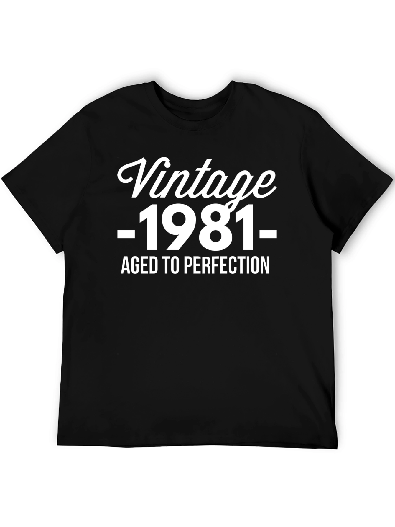 Black Vintage 1981 Aged to Perfection T-Shirt view 5