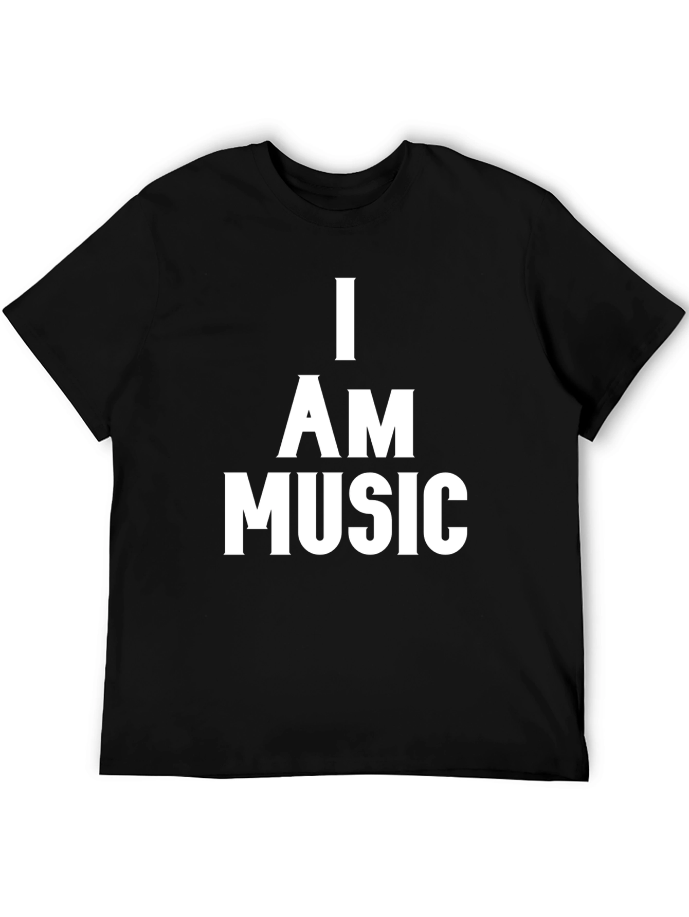 Black I AM MUSIC Graphic Black T-Shirt view 5
