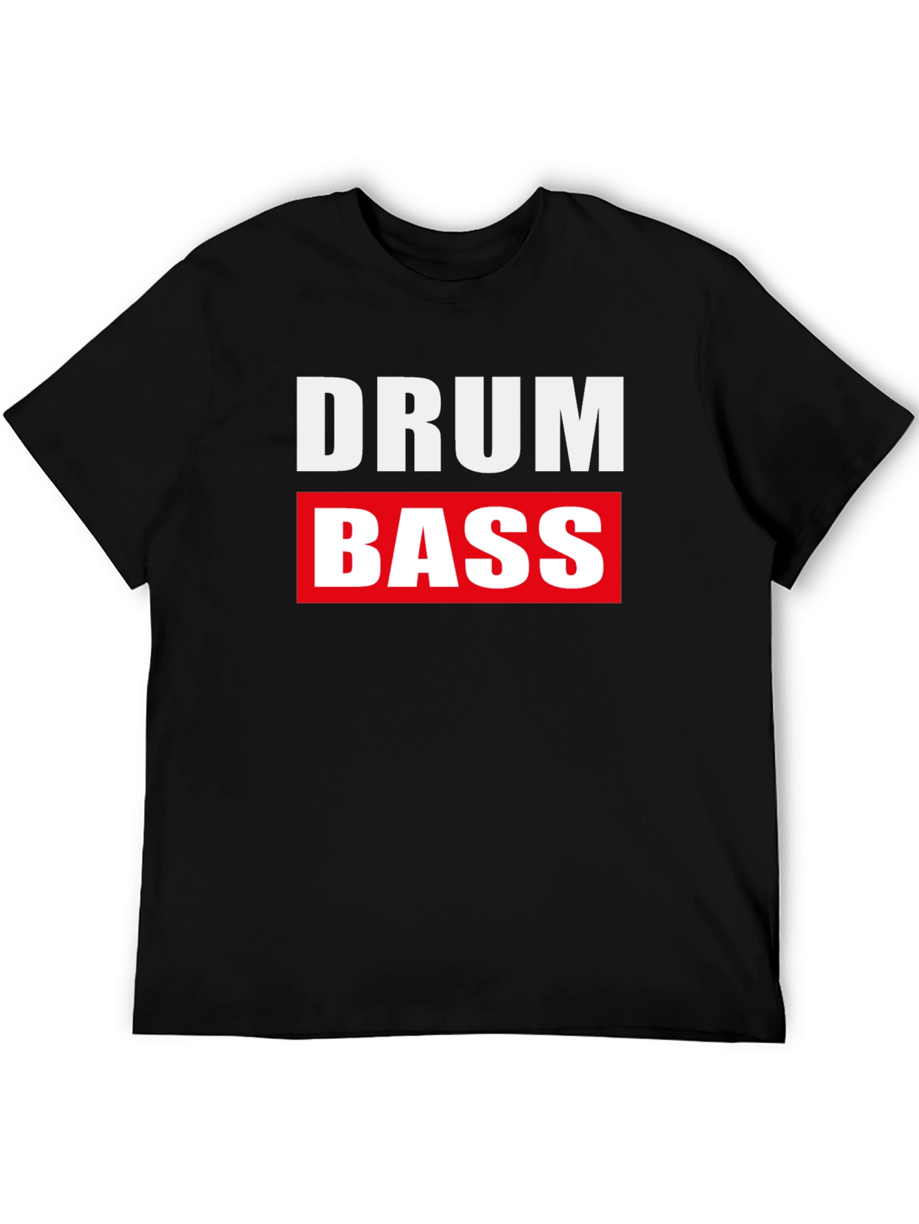 Black Drum & Bass Music Black Cotton T-Shirt view 5