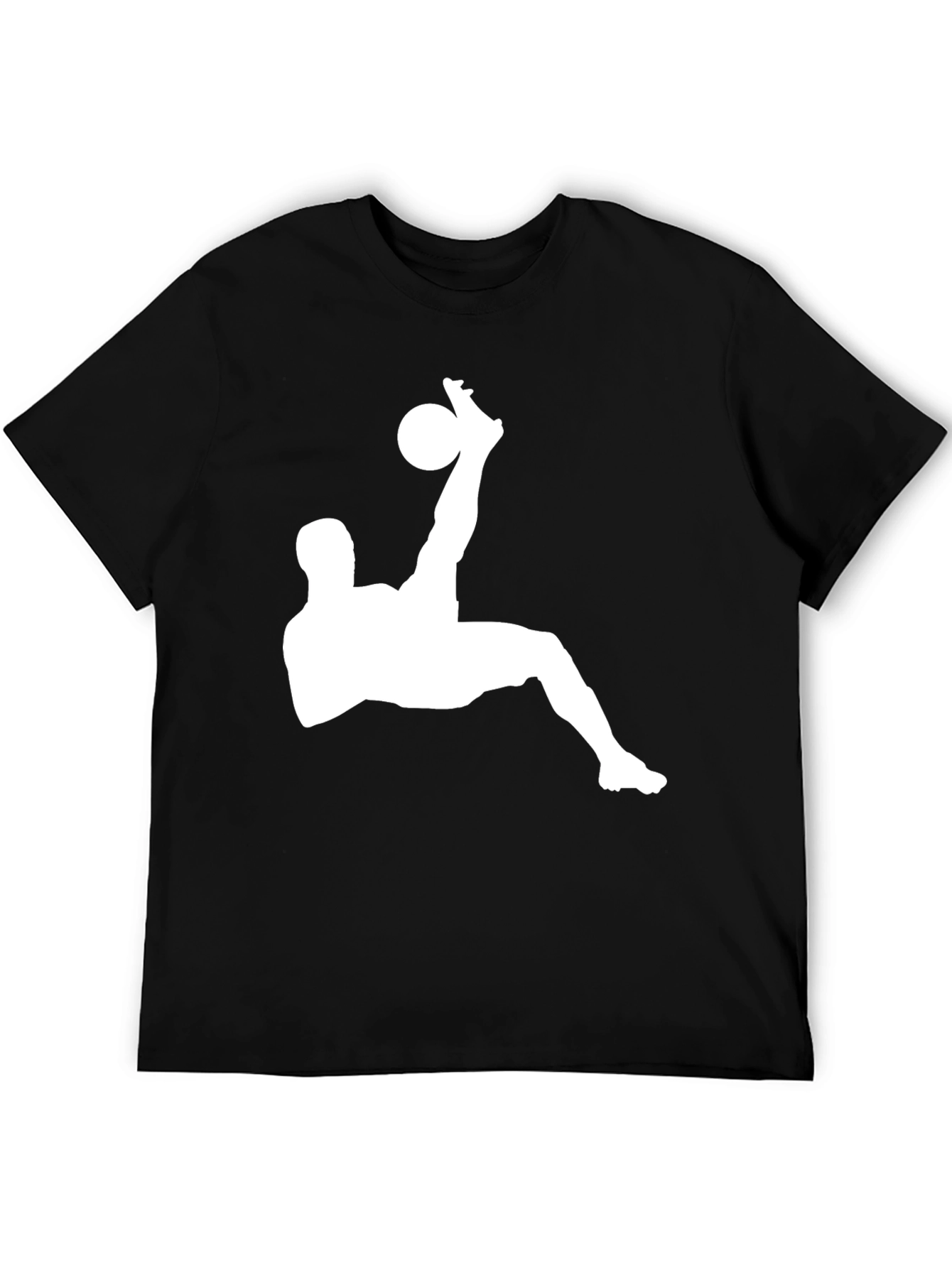 Black Soccer Kick Graphic Tee - Stylish Black T-Shirt view 5