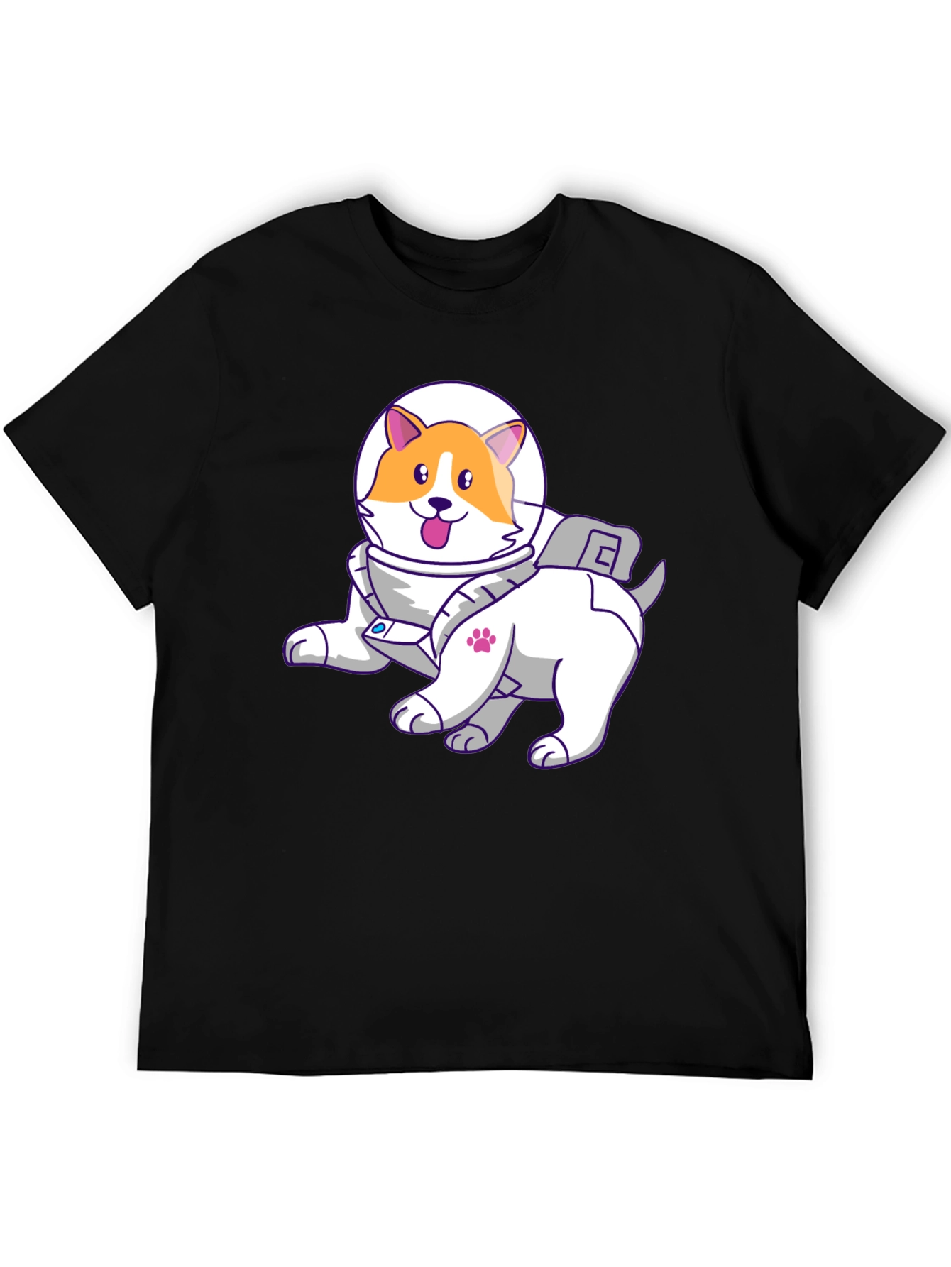 Black Dog Astronaut T-Shirt - Space Pup Tee view 5