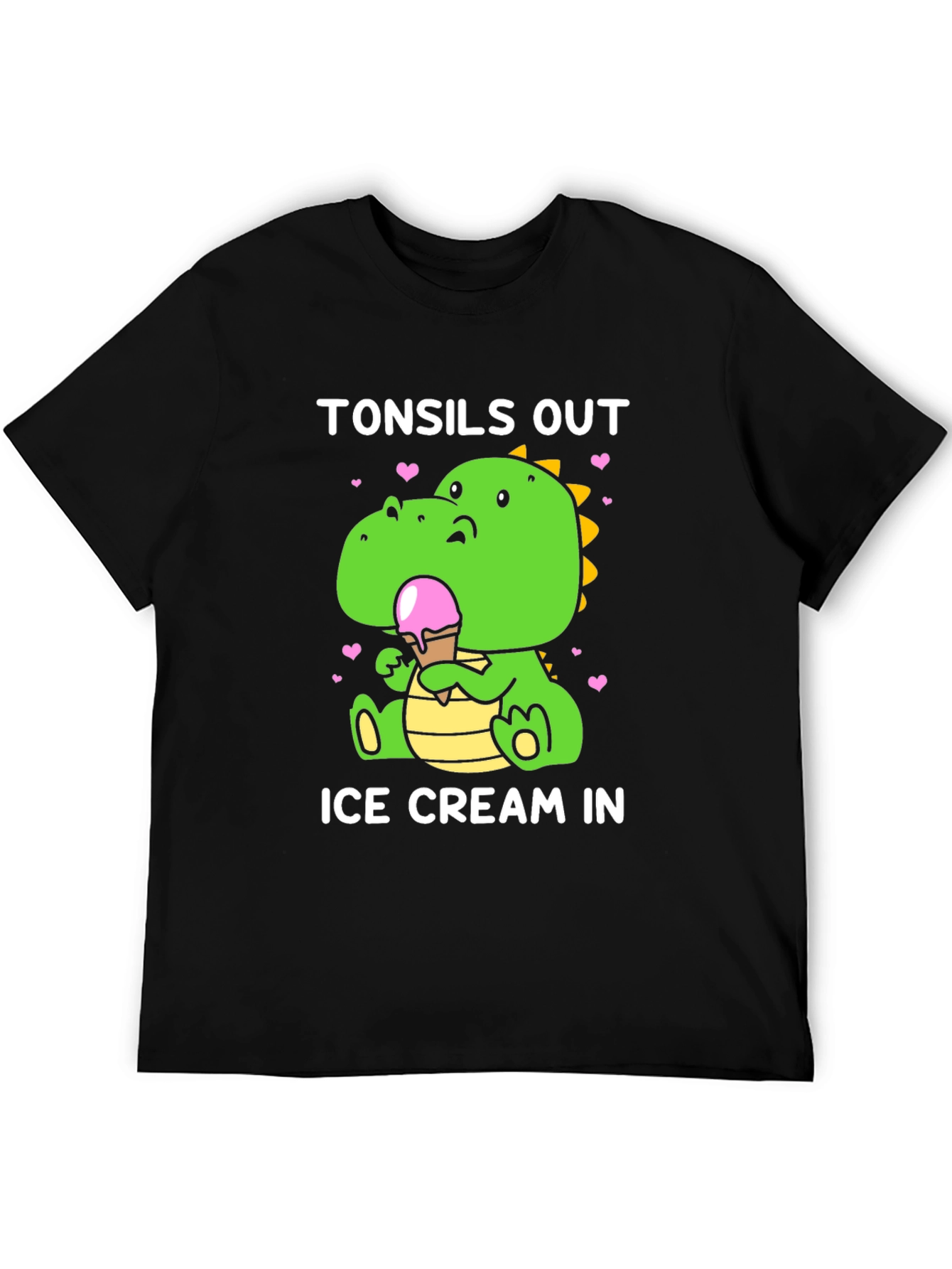 Black Tonsils Out Ice Cream In Dinosaur T-Shirt view 5