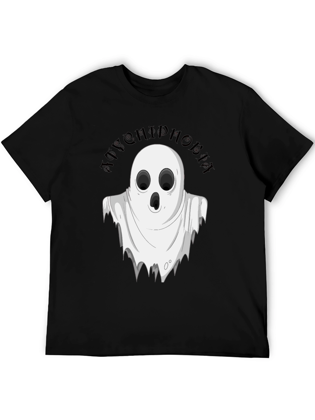 Black Achluophobia Ghost T-Shirt view 5
