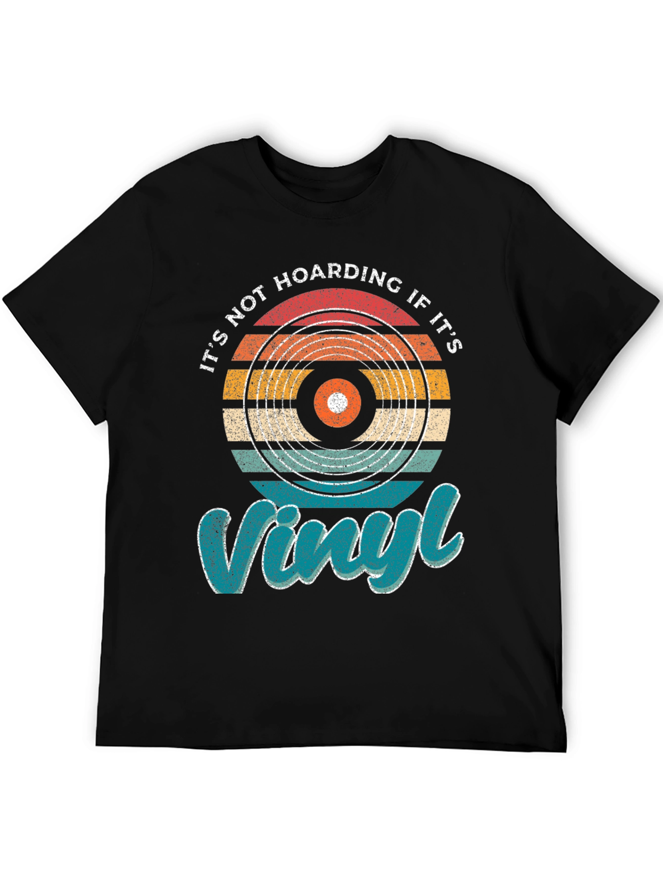 Black Vinyl Record Lover T-Shirt - It's Not Hoarding view 5