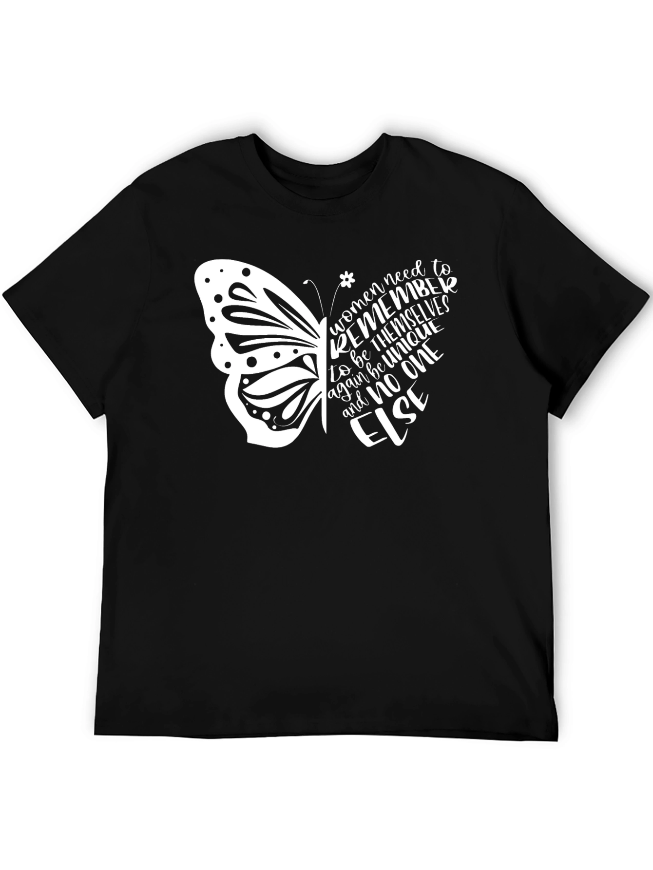 Black Butterfly Women Empowerment T-Shirt view 5