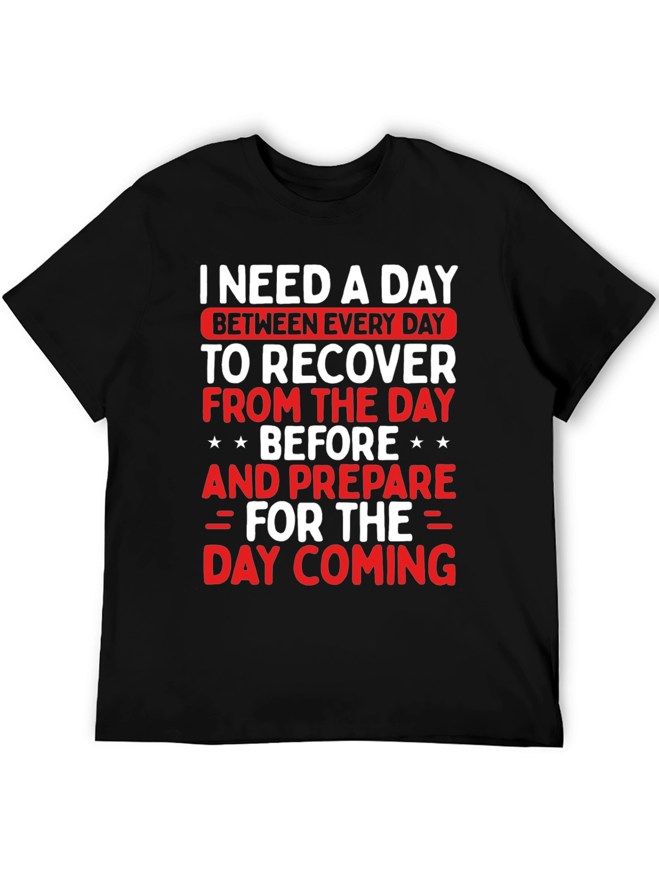 Black Funny Recovery Day T-Shirt view 5