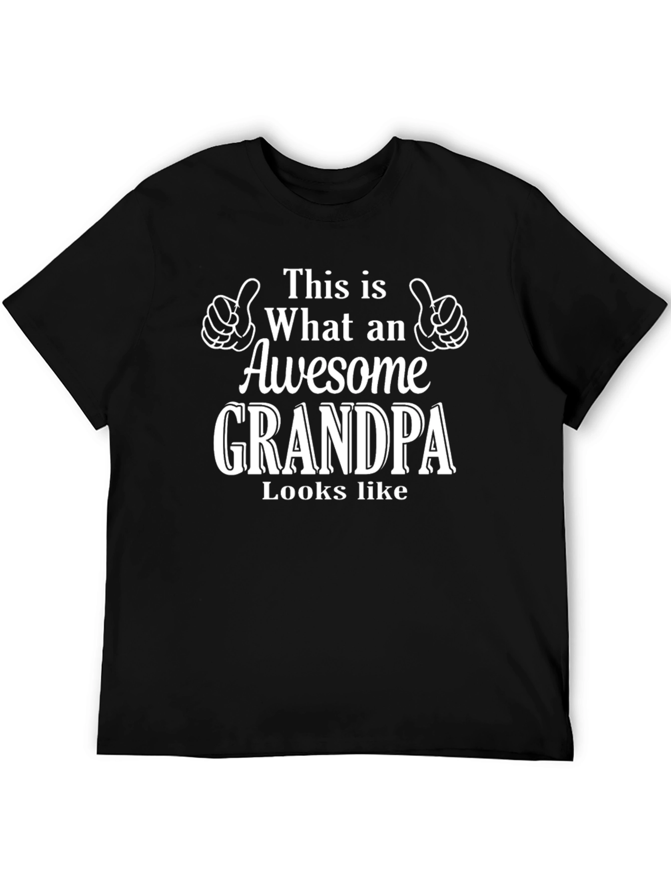 Black Awesome Grandpa T-Shirt - Gift for Grandfathers view 5