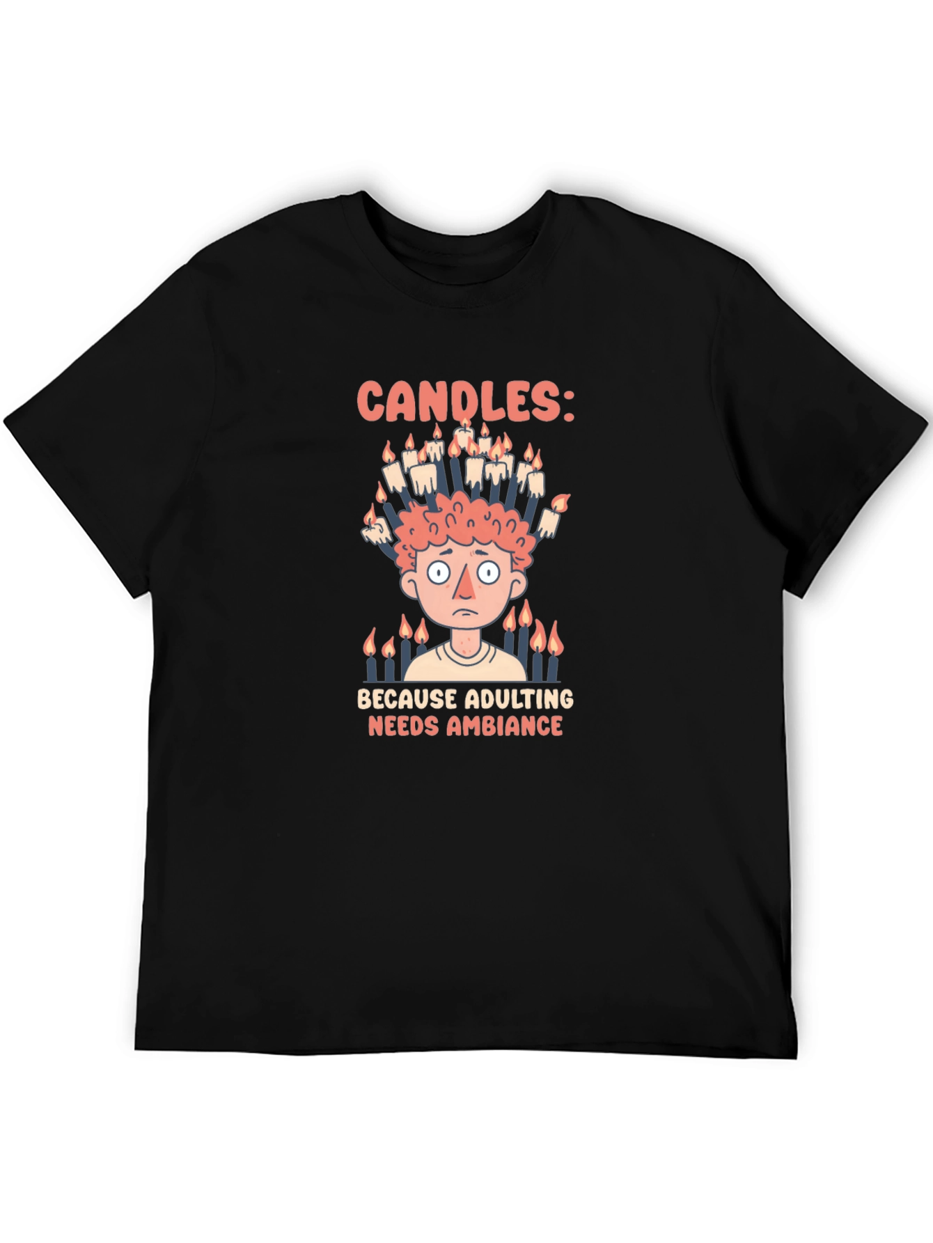 Black Candles: Because Adulting Needs Ambiance T-Shirt view 5