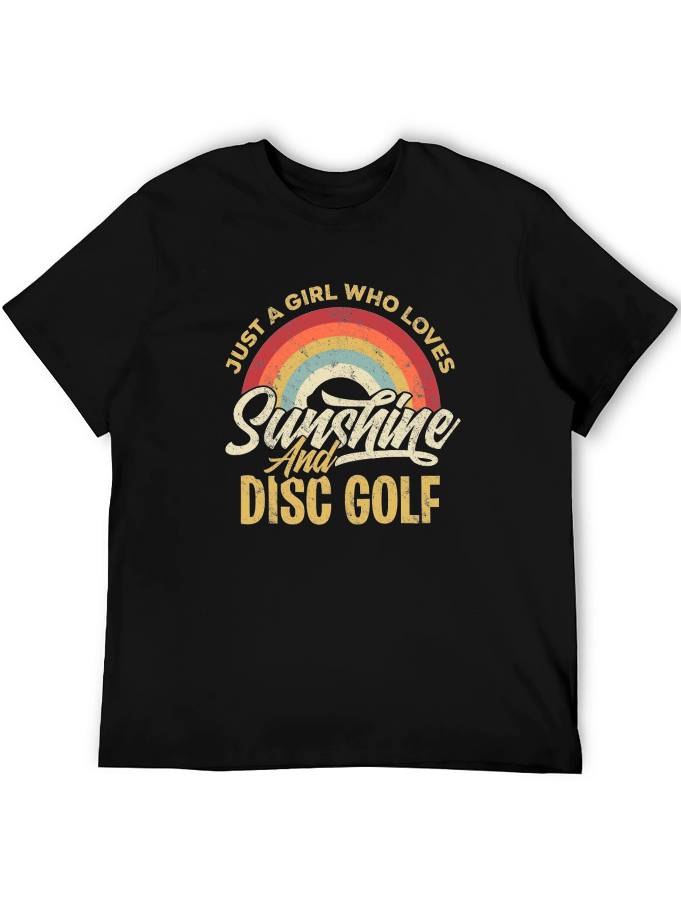 Black Sunshine & Disc Golf Graphic Tee view 5